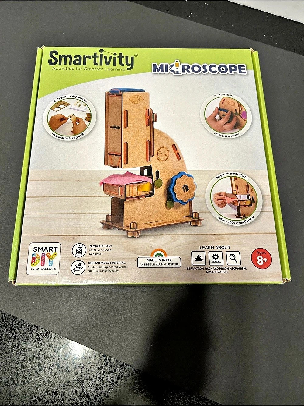 Smartivity Microscope 100x Zoom STEM DIY Toy
